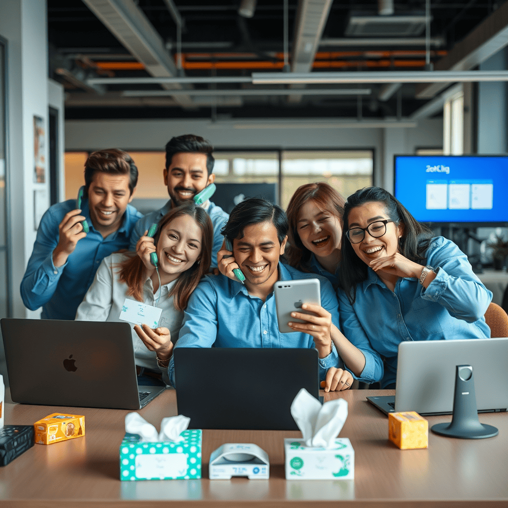Team Fakes Wellness for Happy National Phone in Sick Day!